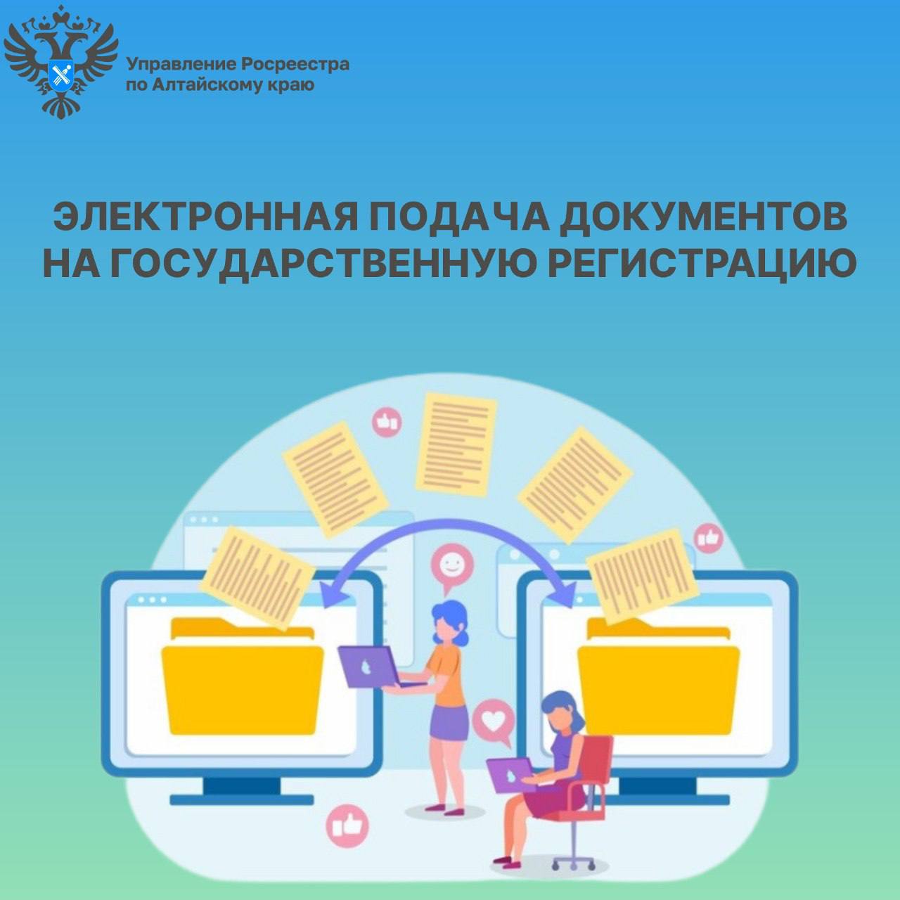 Электронная подача документов на государственную регистрацию.