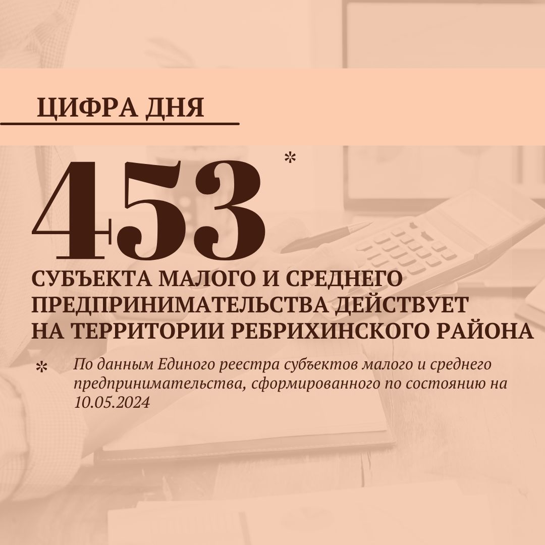 В Ребрихинском районе увеличилось количество субъектов малого и среднего предпринимательства.