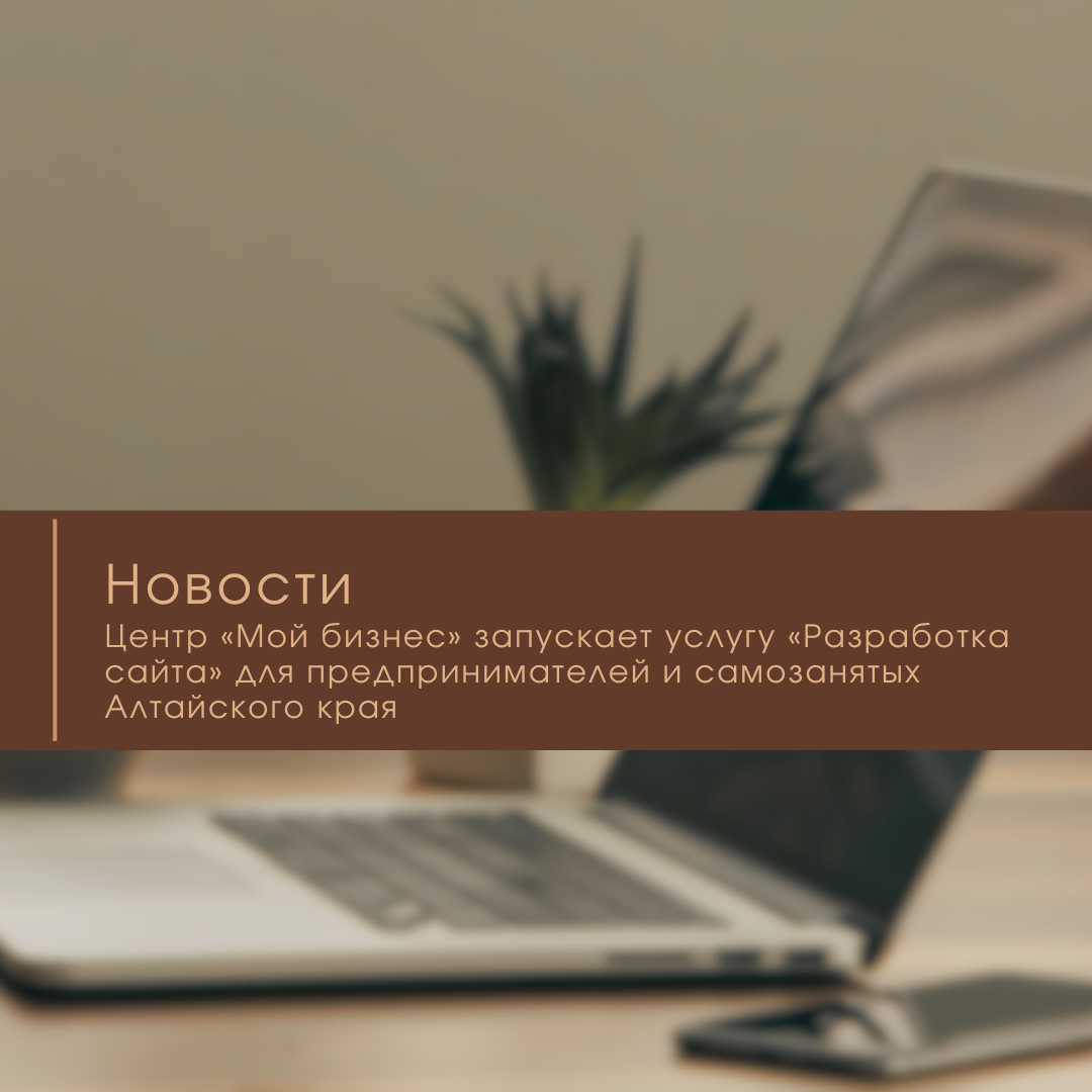 Центр «Мой бизнес» запускает услугу «Разработка сайта» для предпринимателей и самозанятых Алтайского края.